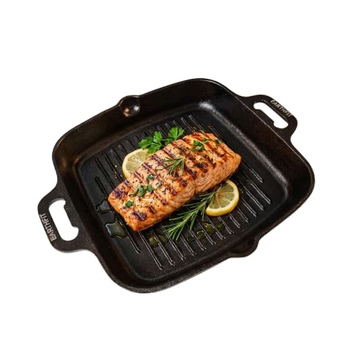 Cast Iron Grill Pan With Double Handle 9" Inch