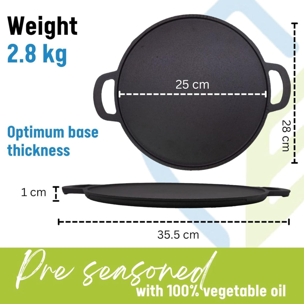 Cast Iron Tawa 10" Inch