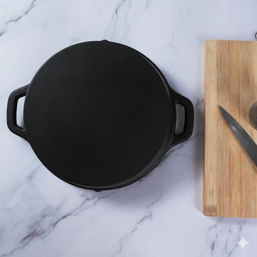 Twin Handle Cast Iron Skillet 9" Inch