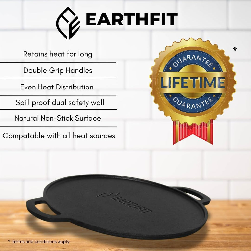 Cast Iron Dosa Tawa 12" Inch