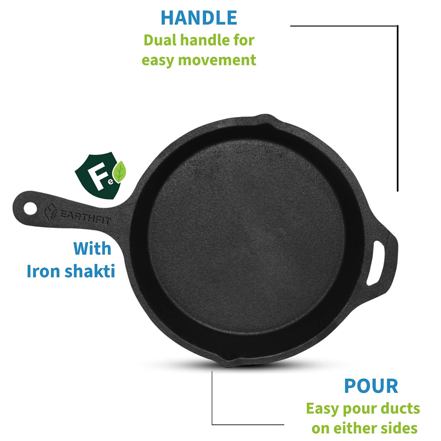 Cast Iron Pan Skillet 9" Inch