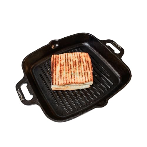 Cast Iron Grill Pan With Double Handle 9" Inch
