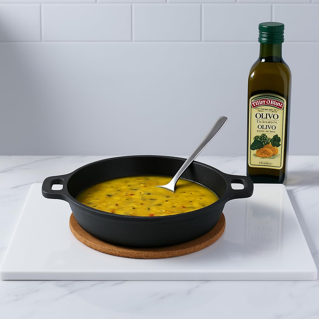 Twin Handle Cast Iron Skillet 9" Inch