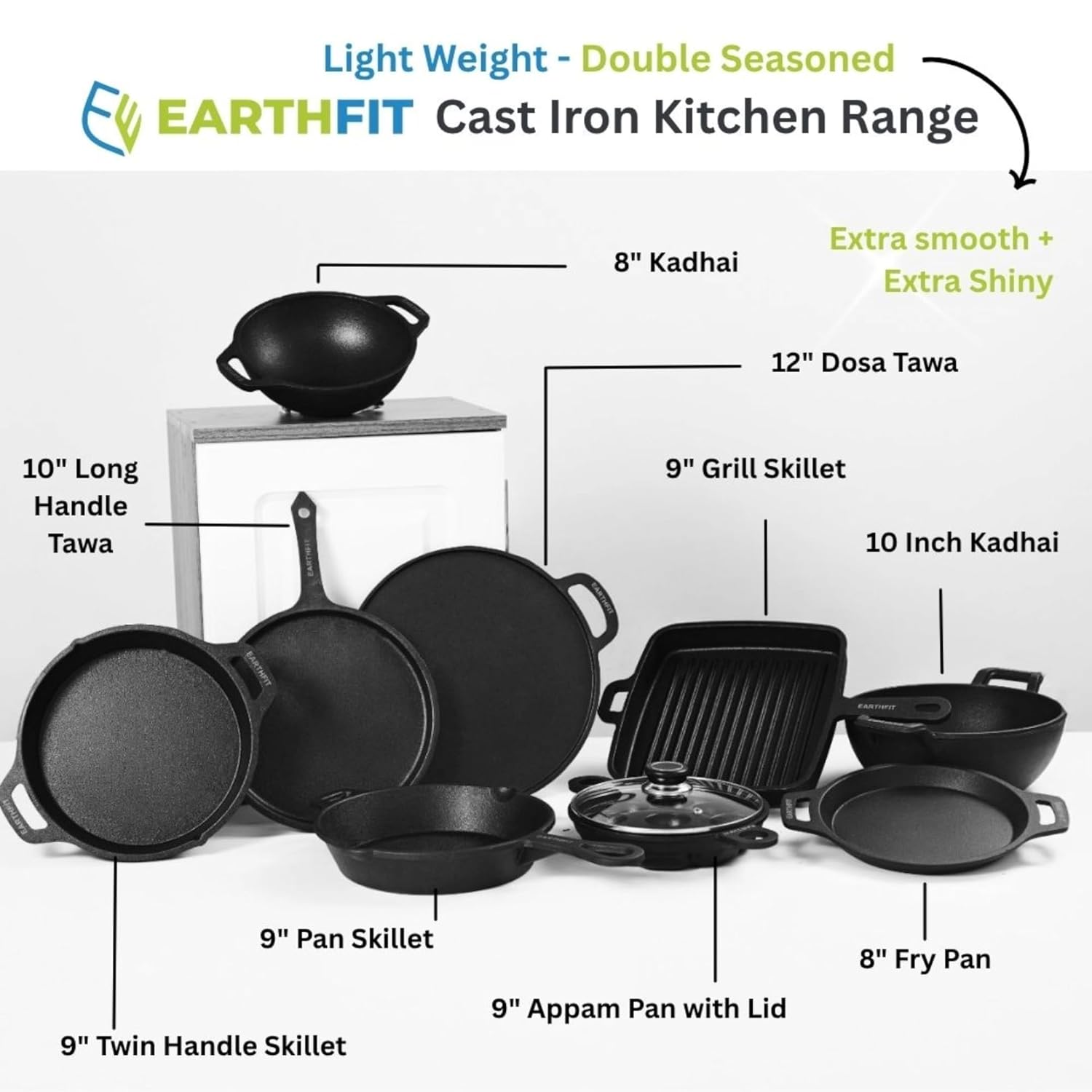 Cast Iron Tawa 10" Inch