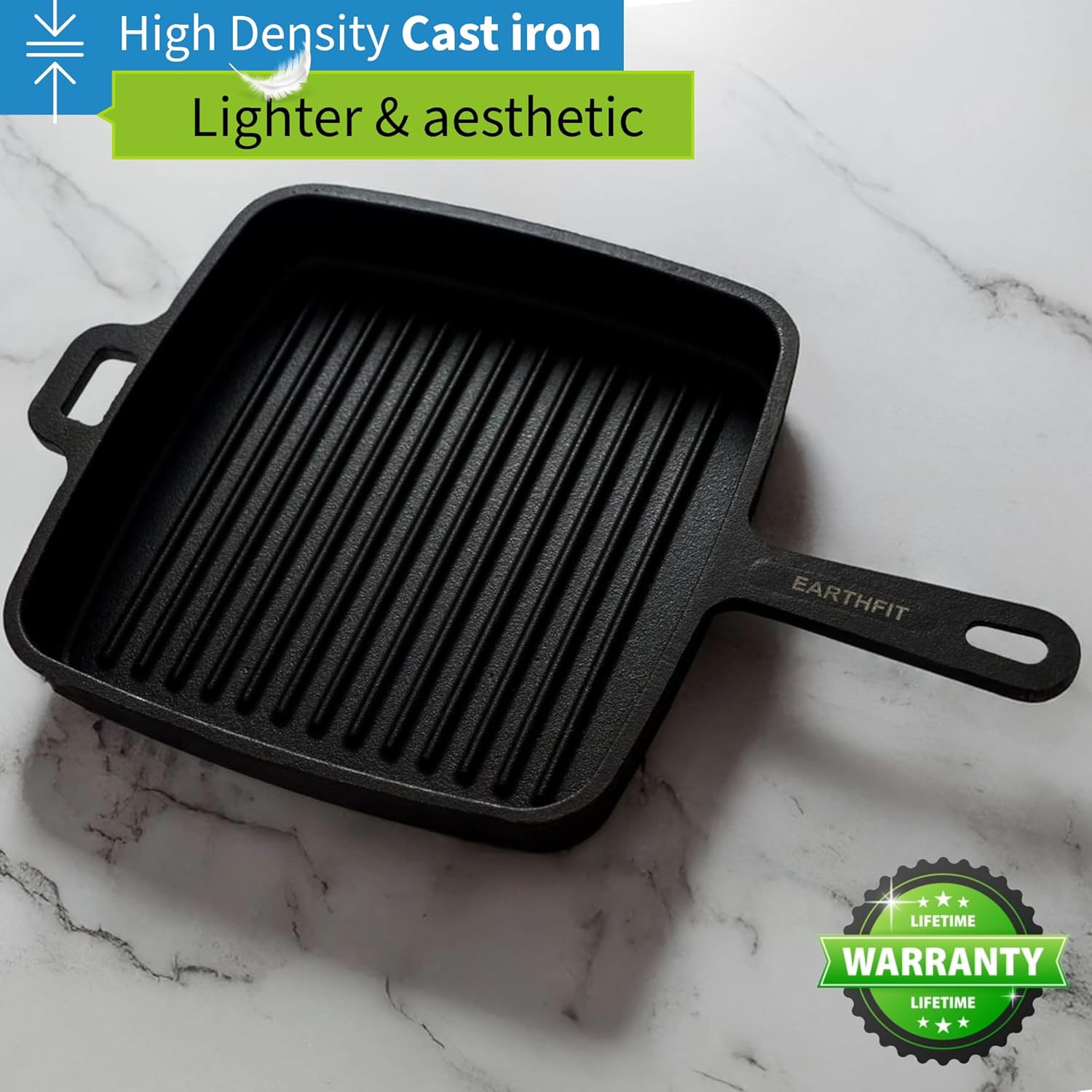 Cast Iron Grill Skillet 9 Inch