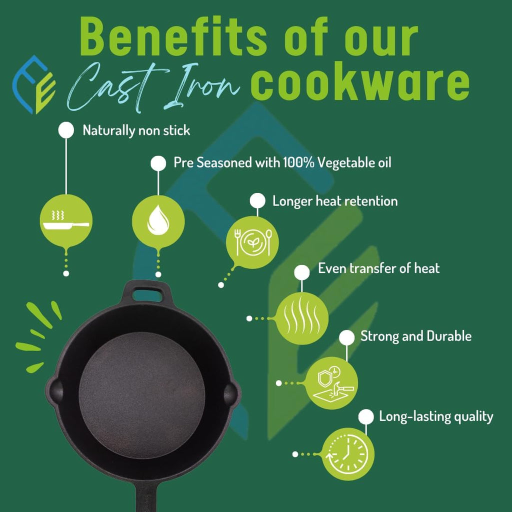 Cast Iron Pan Skillet 9" Inch
